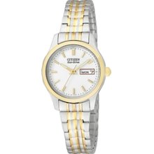 EW3154-90A - Citizen Eco-Drive Womens Dual Two Tone Elegant Flexible Band Watch