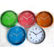 Fashion Atmospheric Color Circular Digital Surface Small Wall Clock