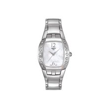 Feminity-T Women's Quartz Watch With Diamond Bezel With Stainless Steel Bracelet