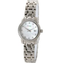Fendi F215240ddc Classico Women's Pearl Dial Watch W/ Diamonds - & Authentic