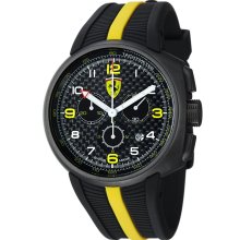 Ferrari Men's FE-10-GUN-CG-FC Two-Tone Rubber Analog Quartz Watch with Black Dial