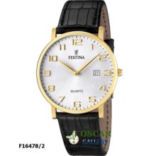 Festina Classic F16478/2 - Gold Pvd Case - Men's Watch 2 Years Warranty