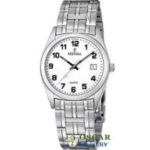 Festina Classic F8825/4 Men's White Dial Watch 2 Years Warranty