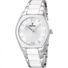 Festina Men's Analogue Watch F16532/1 With Stainless Steel Strap And White Dial