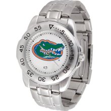 Florida Gators UF Mens Sports Steel Watch