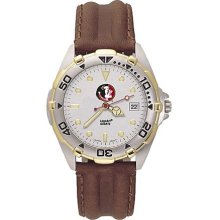 Florida State Seminoles FSU All Star Mens Leather Strap Watch