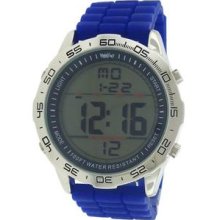 FMD Digital Blue Rubber Multifunction Mens Watch