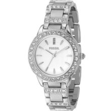 Fossil Analog Women's Quartz Stainless Steel w/ Crystal Accents Bracelet Watch