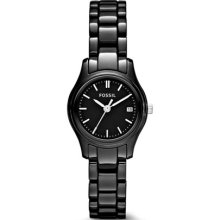 Fossil Archival Mini Three Hand Ceramic Watch - Black - CE1071