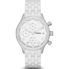 FOSSIL FOSSIL Compass Chronograph Ceramic Watch - White