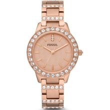 Fossil Jesse Three Hand Stainless Steel Watch - Rose - ES3020