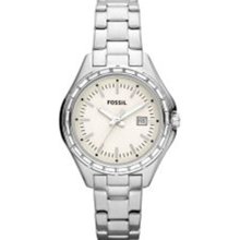 Fossil Ladies Mini Dylan Stainless Steel Glitz Watch With Date Am4400