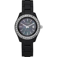 Fossil Ladies Stella Mini Black Dial Mother of Pearl Watch