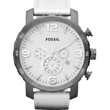 Fossil Nate Chronograph Leather Men's Watch JR1423