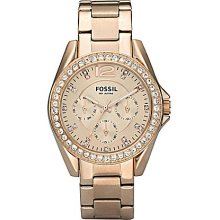 Fossil Riley Rose Gold Boyfriend Multifunction Watch