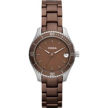 Fossil Stella Mini Brown Aluminium Ladies Watch ES3041