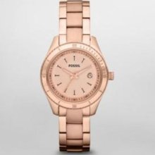 Fossil Stella Rose Gold Tone Womens Watch