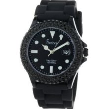 Freelook Mens HA1433B-1 Sea Diver Jelly Black with Black Crystal