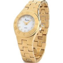 Freelook Women's Ha2082g-9 All Shiny Gold Mop Swarovski Stones Watch $200