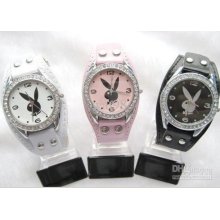 Freeshipping Watch Wholesale. 10pcs/lot Cute Playboy Fashion Womans