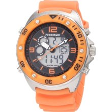Freestyle Men's Precision 2.0 FS85010 Orange Polyurethane Quartz Watch with Digital Dial