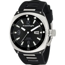 Freestyle Trench Ss Watch, Black Strap