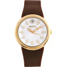 Fruitz Women's 'Classic' Goldplated Steel and Silicon Quartz Watch Fruitz Women's 'Classic' Goldplated Steel and Silicon Quartz Watch