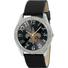 Game Time Black Nfl-Gli-No Women'S Nfl-Gli-No Glitz Classic Analog New Orleans Saints Watch