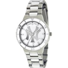 Game Time Watch, Womens New York Yankees White Ceramic and Stainless S