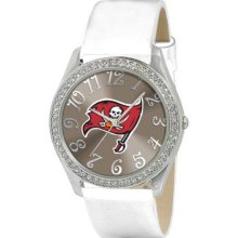 Game Time White Nfl-Gli-Tb Women'S Nfl-Gli-Tb Glitz Classic Analog Tampa Bay Buccaneers Watch