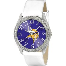 Game Time Women's NFL Minnesota Vikings Glitz Watch, Silver