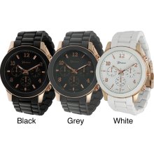 Geneva Platinum Men's Chronograph-style Link Watch (Grey)