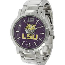 Geneva Platinum Men's LSU Tigers Link Watch (GLSU Tigers Link Watch)
