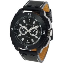 Geneva Platinum Men's Quartz Decorative Chronograph Strap Watch