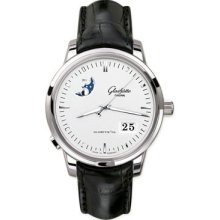 Glashutte Senator Panorama Moonphase Steel Watch 100-04-13-02-04