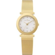 Gold Tone Mesh Steel Women's Watch