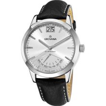 Grovana Mens Day Retrograde Silver Dial Watch