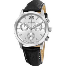 Grovana Watches Grovana Mens Silver Chronograph Dial Quartz Watch Chro