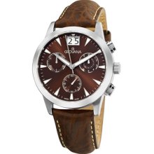 Grovana Watches Grovana Mens Brown Chronograph Dial Quartz Watch Chron