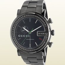 Gucci g-chrono collection watch with black diamonds