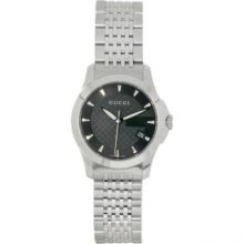 Gucci Women's Black Dial & Stainless Steel Bracelet Watch