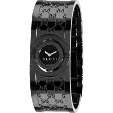 Gucci Women's 'Twirl' Black PVD Stainless Steel Bangle Watch