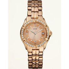GUESS Dazzling Sporty Mid-Size Watch - Rose Go