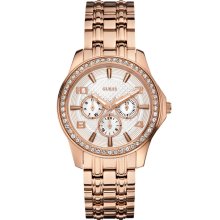 GUESS Rose Gold-Tone Polished Glamour Watch