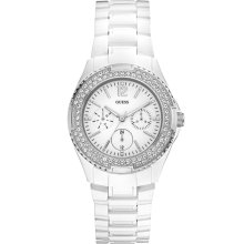 GUESS Silver-Tone Feminine Classic Watch