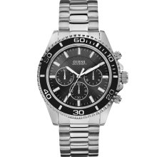GUESS Silver-Tone Sportwise Chronograph Watch