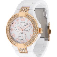 Guess U13608l1 Women's Bracelet Polycarbonate Band White Dial Watch