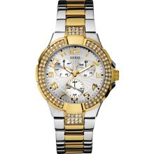 Guess U14007L1 Silver Dial Two Tone Stainless Steel Women's Watch