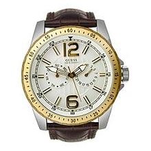 Guess WaterPro Leather Multifunction White Dial Men's watch #U12006G1