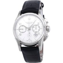 Hamilton H32656853 Jazzmaster Auto Chrono Men's Black Leather Watch